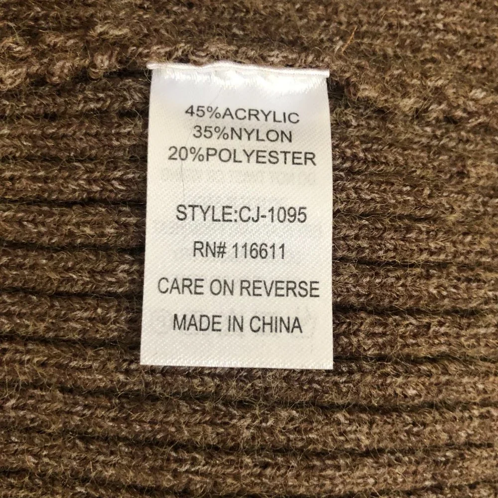 AMADI Anthropologie  Long Sweater Cardigan Duster Rib Knit Brown size S - Picture 12 of 13
